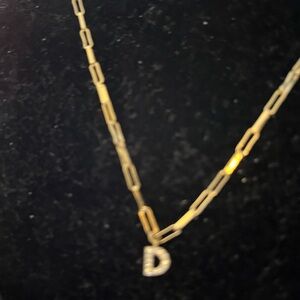 ❤️5 for $15 Gold Necklace with D Pendant. Priced at its lowest price.
